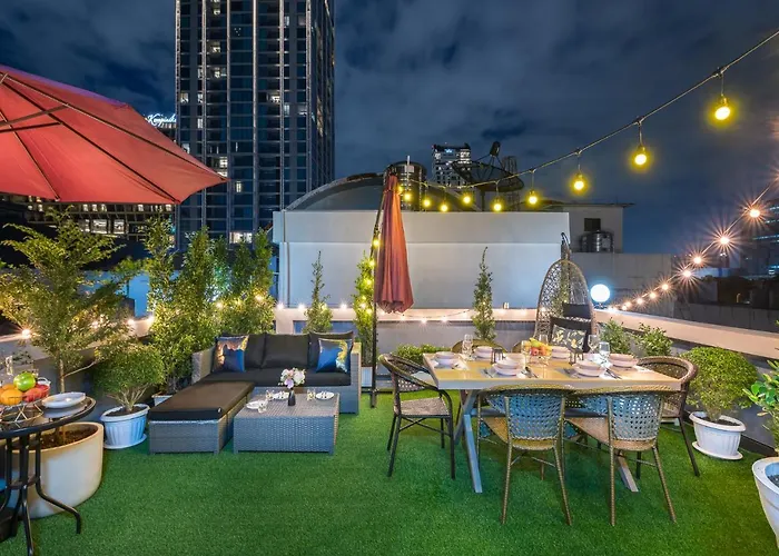 Rooftop Paradise Newly Built Home 900Meters To Chidlombts And Central World Free Airport Pickup